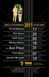 Poster for 2011 Arnold Flaten Memorial Lecture Series.