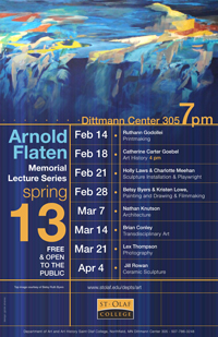 Poster for 2013 Arnold Flaten Memorial Lecture Series.